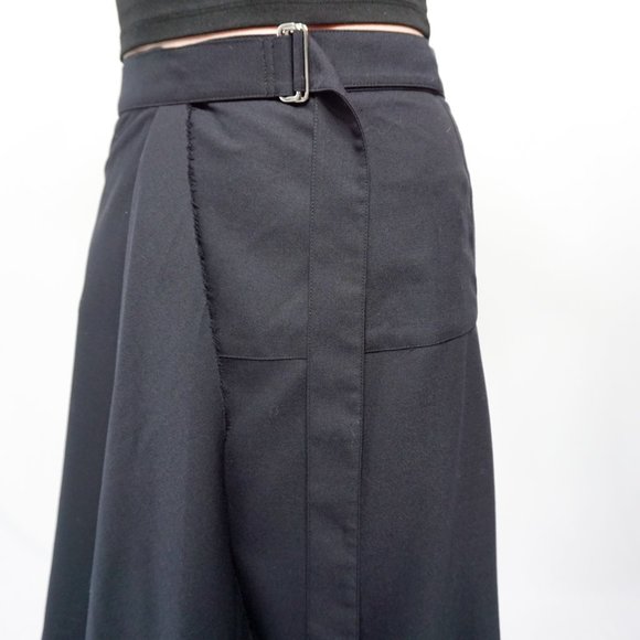 TOTOKAELO Shuri Wool Blend Pleated Wrap Skirt NWT - Picture 2 of 8
